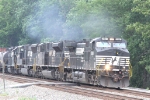 NS 9361 leads 3 EMD units southbound on train 119 at Reid